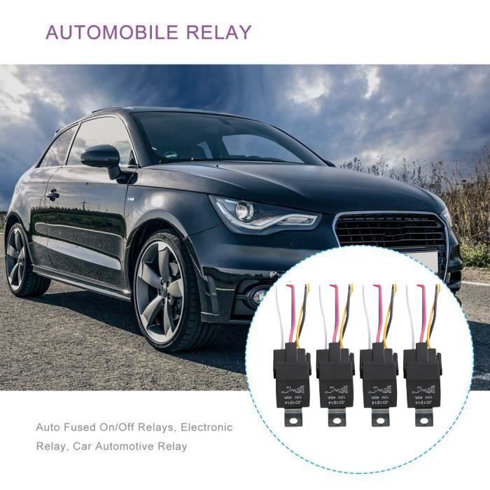 Relais automobile 5Pcs 5Pins 30 - 40A SPDT avec lignes de prise pour voiture 12V HB015 -PAI