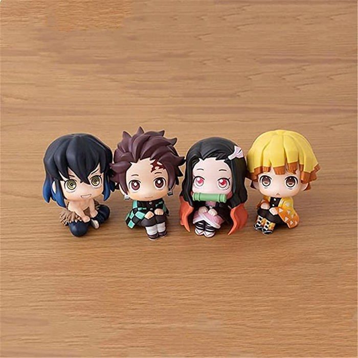 3 Figurines Maomao Assis En PVC - Décoration Chambre Ou Bureau - Pour Fans De Dessin Animé