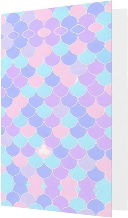Carte De Vacances En Papier Nacré Avec Motif De Sirène Pour Noël, Anniversaire De Mariage Et Carte De Vacances En Papier Nacré Avec Motif De Sirène Pour Noël, Anniversaire De Mariage Et