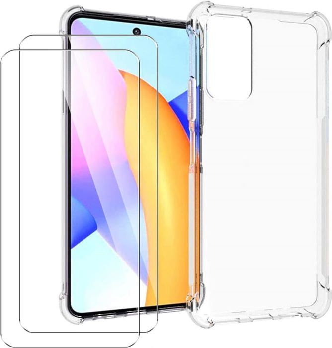 Sewutoyu Coque Collier pour Honor X7a, Housse pour Smartphone à Porter au Cou - Étui à bandoulière Cordon - Lanyard Case Protection Complète, Étui en Silicone Transparent, Vert Foncé