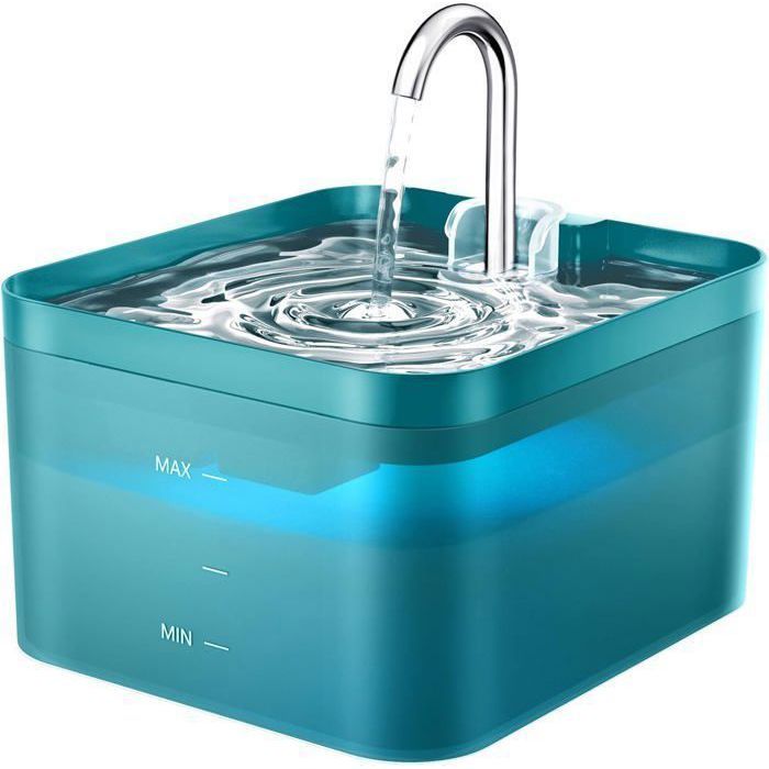 Meilleurs prix pour Balimo Fontaine pour chat - filtration multiple 2,2 L - 2 modes de débit d'eau - Avec 1 filtres+1 filet éponge - Vert