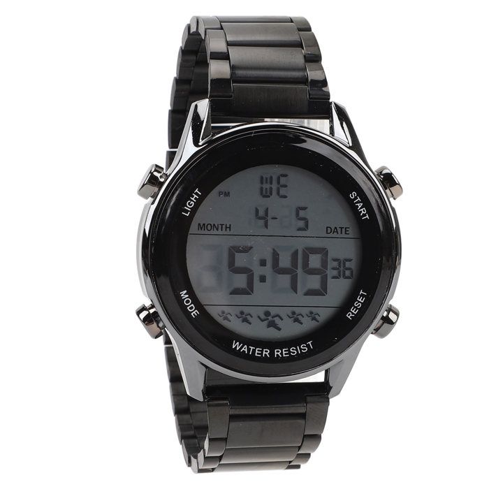 OMABETA Montre numérique Hommes Digital Watch Multifonctionnel 50m Profondeur imperméable LED NIGHT LETH MEL bijoux montre Noir