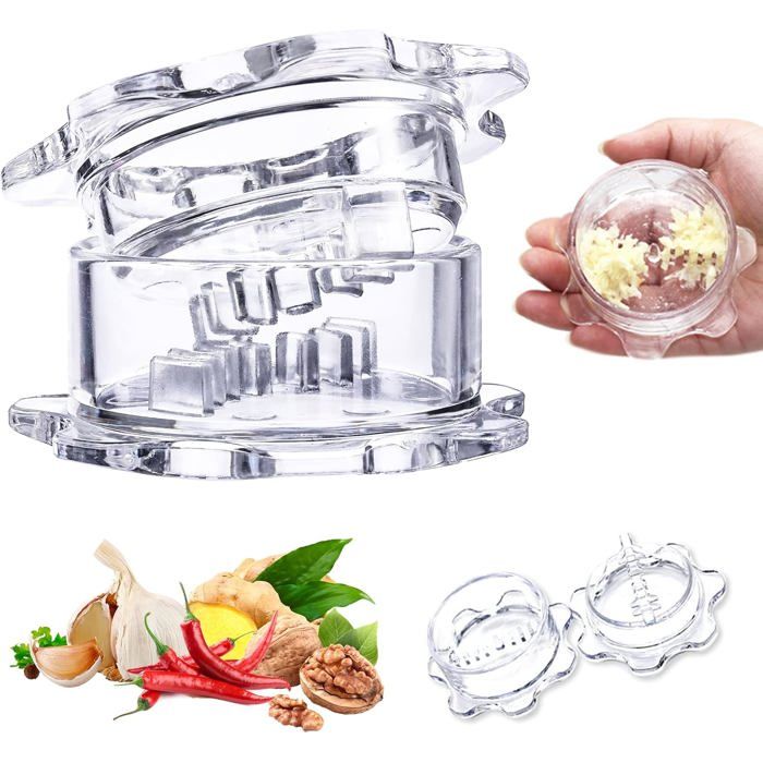 Presse Ail Manuel En Inox - Hachoir Multifonction Pour Ail, Gingembre Et Oignons