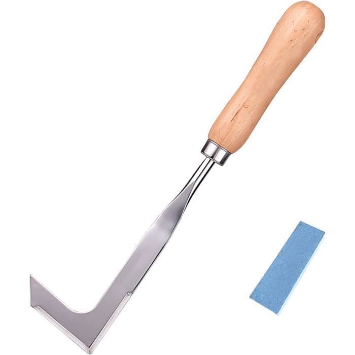 Outil Désherbeur Manuel En Acier - 33.5 Cm, Poignée Bois, Pour Jardin - 11