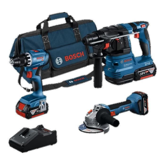 Combo Kit 3 outils 18 V GSR + GWS + GBH + 3 x 40 Ah + GAL 18V 40 Professional BOSCH 0615A5007L