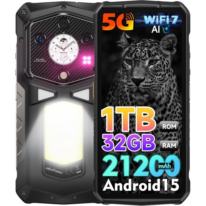 Ulefone Armor 29 Ultra Smartphone Incassable 5G 21200mAh 120W Caméra 50MP