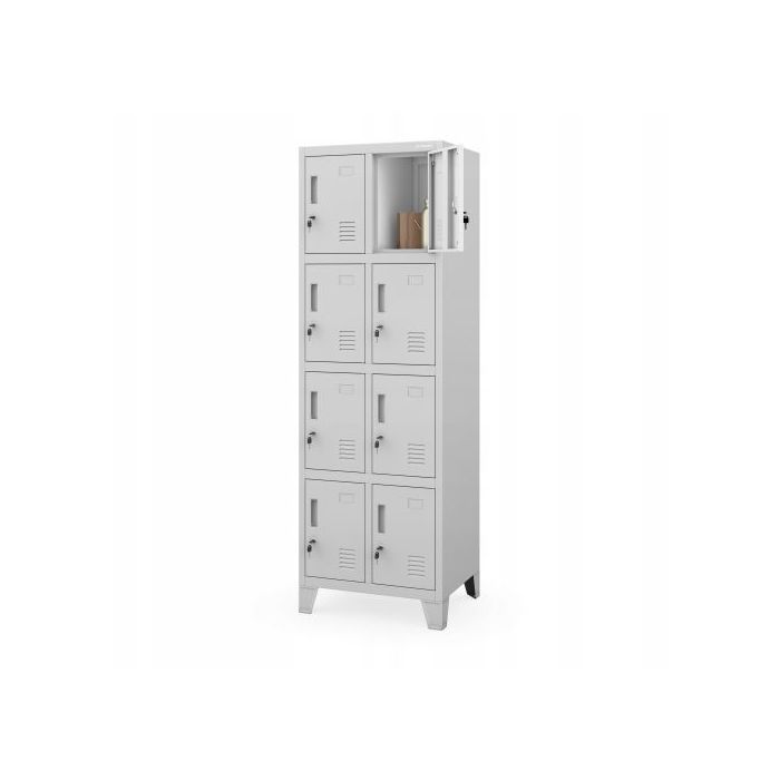 JAN NOWAK Armoire métallique pour vêtements de sécurité ROBERT 2 PLUS Grise 172x56x45 cm