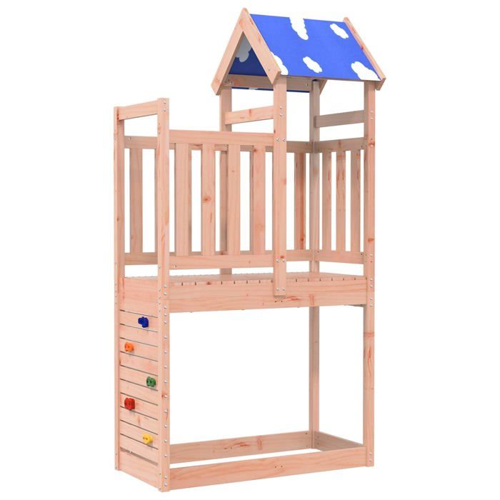 Tour de jeu en bois - vidaXL - Marron - Bois massif de Douglas - 1105x525x215 cm - Usage extérieur
