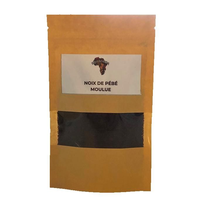 Noix de Pébé Moulue 50g - Muscade Africaine Hiomi - Épice Camerounaise pour Mbongo KISSAFRICA