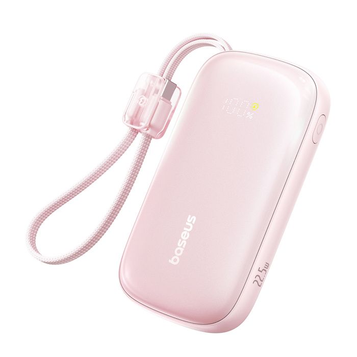 Batterie externe 20 000 mAh 225 W avec écran et câble EnerFill FC21 Qpow 3 Ultra - rose