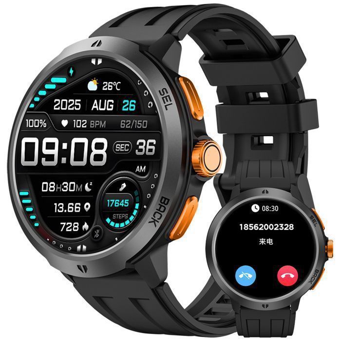 CUBOT BEATBOX Montre Connectée Sport 165 HD 730mAh d’Appel Bluetooth Suivi de santé Mode sport Musique etc. 1ATM - Android iOS