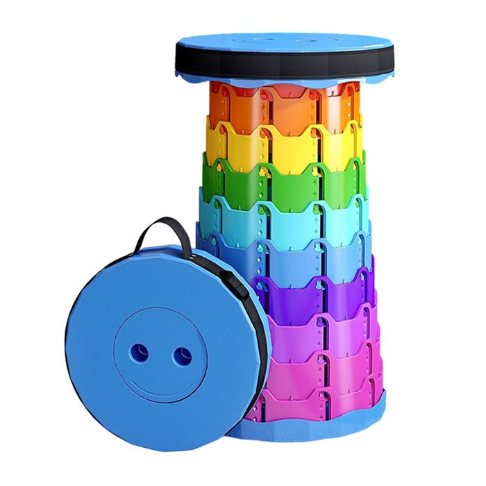 Tabouret pliant 45x25x6cm Tabouret de rangement robuste léger extensible et idéal pour le camping et les activités de plein air
