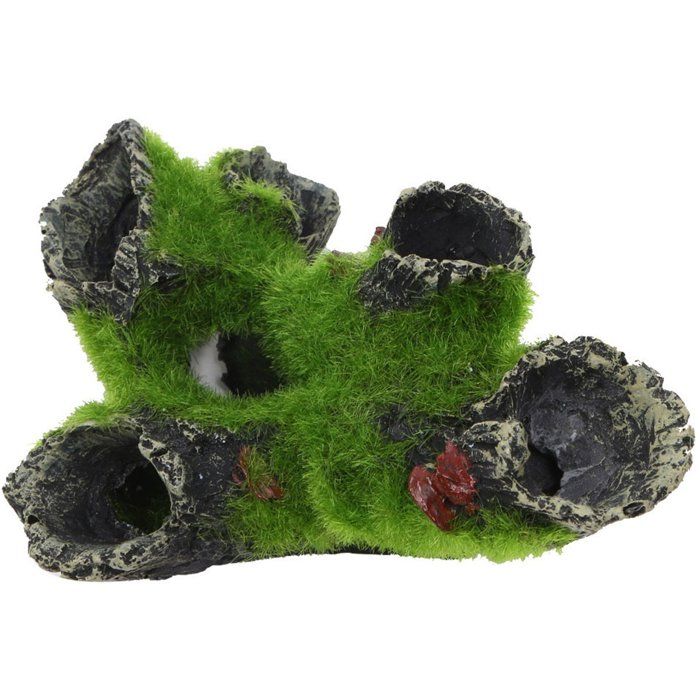 Ornement de grotte décor pour aquarium 16 2×10 5cm résine avec mousse artificielle abri pour poissons