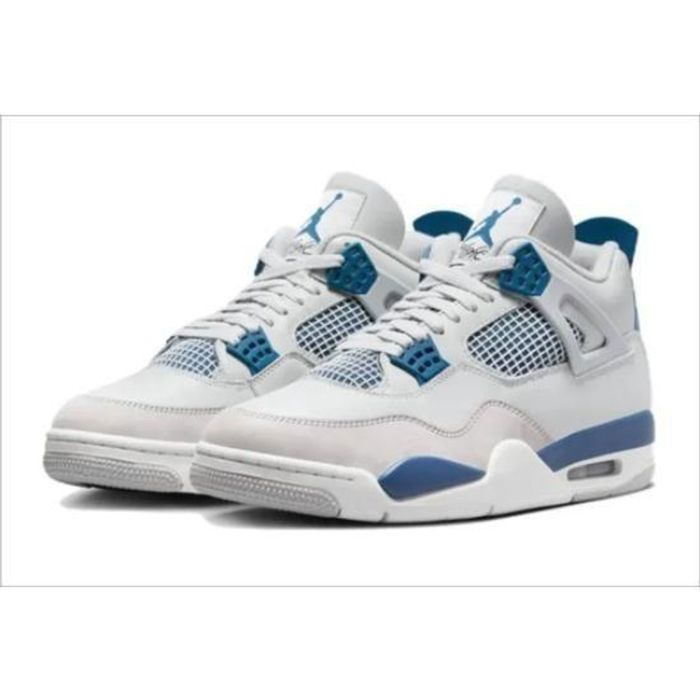 CHAUSSURES DE BASKET-BALL Air Jordan 4 Retro 2024 Military Mid Blue Mens Retro Sneakers FV5029-141