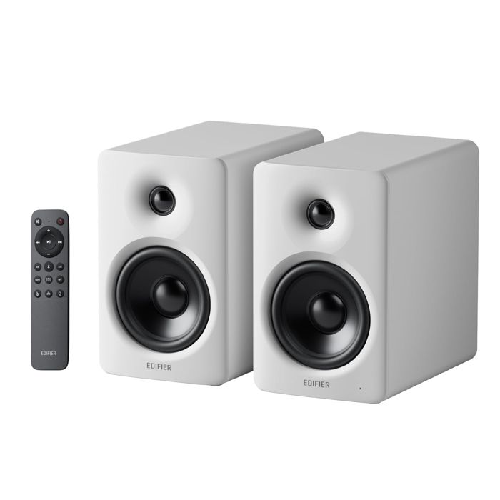 Haut parleurs Edifier M90 2.0 canaux sans fil et filaires blancs - vue 2
