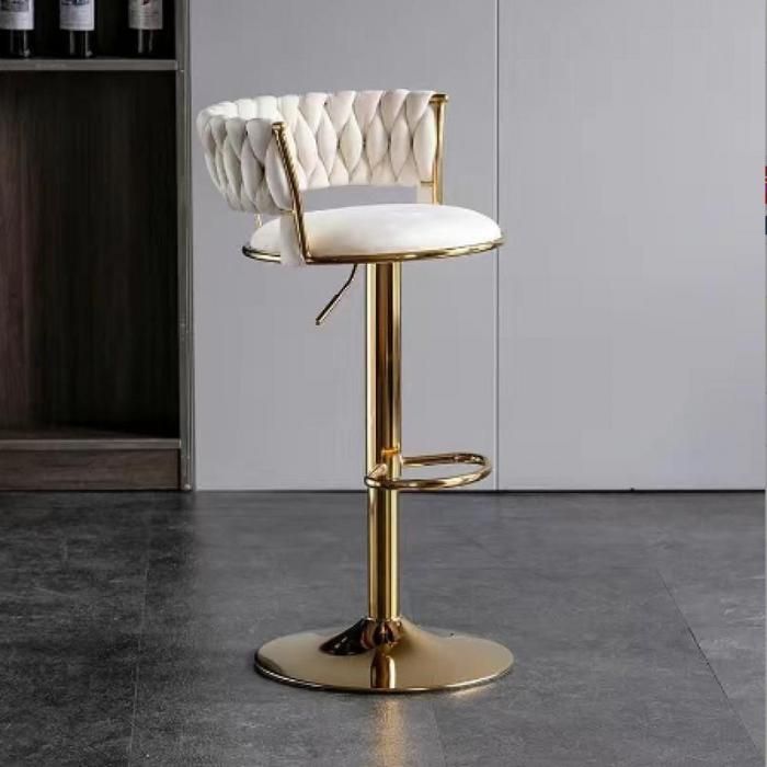 MIPAN. A lunité Tabouret De Bar (or) - Hauteur Réglable (88-100cm) - Chaise Bar Haute avec Pieds - Pour Cuisine et Comptoir