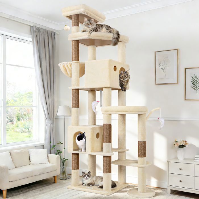 Globlazer Arbre à Chat Géant 210cm - XXL Multi-Niveaux 8