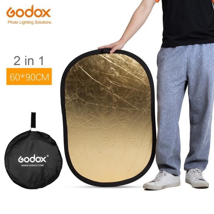 Réflecteur Parabolique Godox Argenté 129.5cm - Pour Photo Portrait Et Mode, Lumière Uniforme, Léger Et Portable