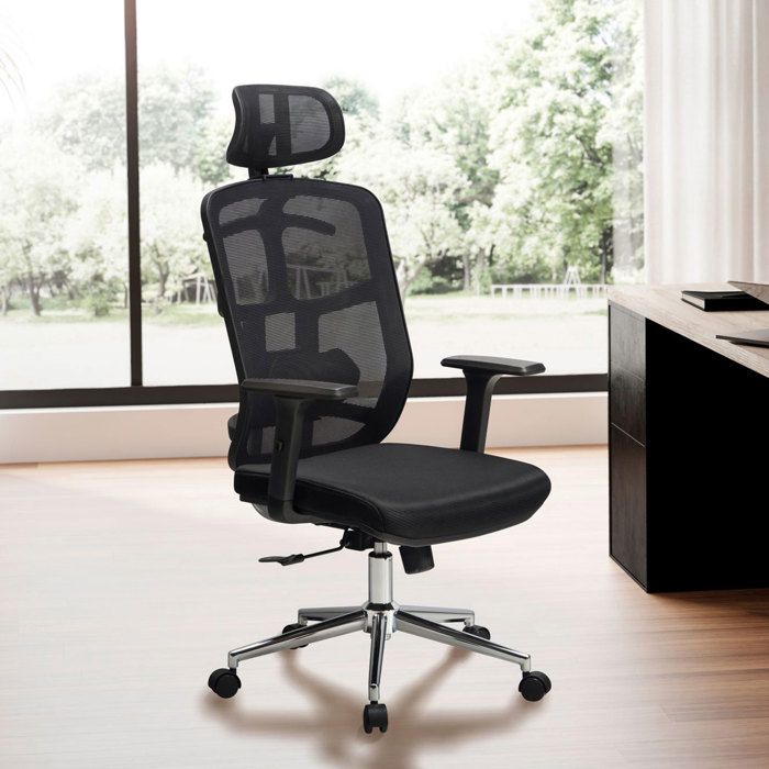 AMSTYLE Chaise de Bureau Tissu Noir Fauteuil Ergonomique Siège Pivotante 120 kg AMSTYLE Chaise de Bureau Tissu Noir Fauteuil Ergonomique Siège Pivotante 120 kg