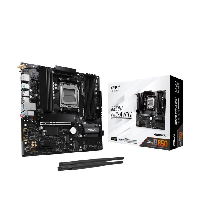 Carte Mère - ASROCK - B850M Pro-A - WiFi intégré - Micro ATX - AMD AM5 - Asrock