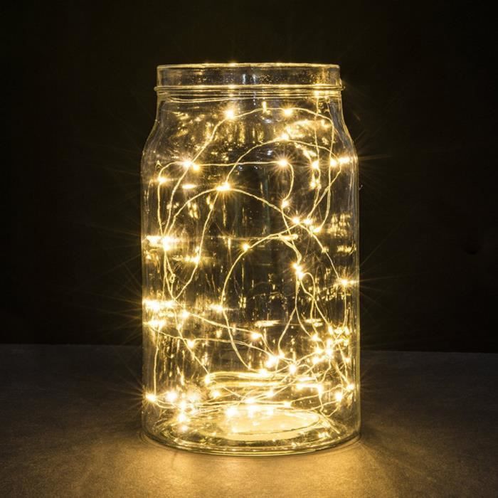 Multicolore Blanc 1 M Blanc Chaud Blanc 10/20/30/50 LED Mini Guirlandes pour La Décoration De Noce De Noël NICEJW Boule étanche Guirlandes Lumineuses 