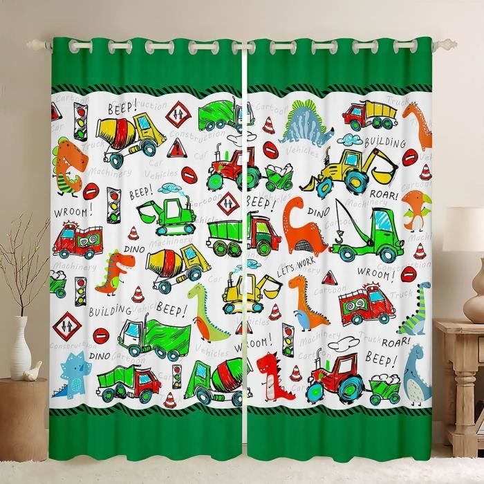 Rideau Occultant De Style Dessin Anié En Polyester 1 Pièce Pour Chabre D' Enfant, Jaune/blue/rose