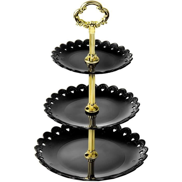 Presentoir A Gateau En Ardoise 2 3 Etages Support A Gateaux Porte Gateaux Et Support A Desserts Pour Biscuits Chocolats Ou Fruits Cdiscount Maison