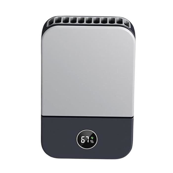 Mini Ventilateur de Cou Suspendu - Puissant et Silencieux - 3 Vitesses Rechargeables - Noir