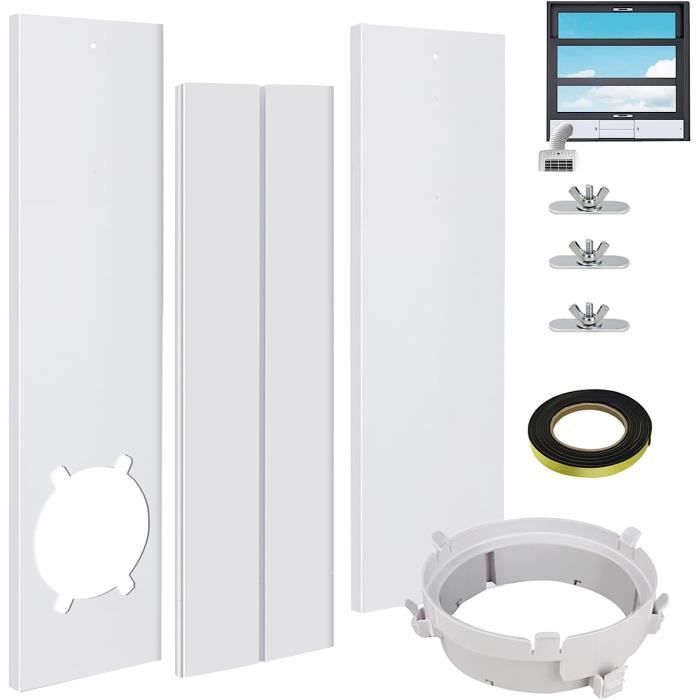 Cainda Kit D'évent De Fenêtre De Climatiseur Portable, Joint De Fenêtre De Climatiseur Pour Tuyau Dechappement De Climatiseur De Diametre 1315cm559in Longueur Reglable 43 140cm17 55in 88070738