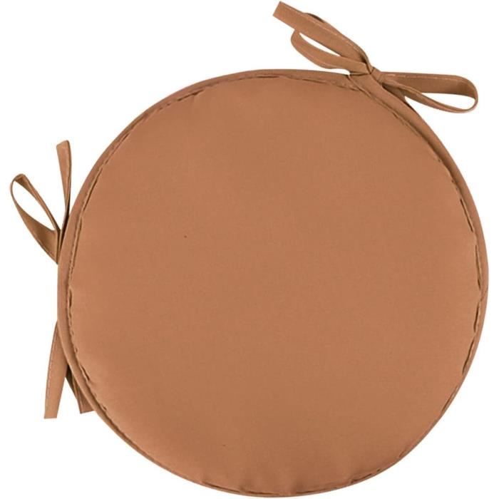 FANSU Coussin de Chaise Ronde, Coussin de Siège Mousse à Mémoire de Forme Galette de Chaise Rond Coussins de Chaises Lavable Coussins de Tabouret pour Intérieur Extérieur (40x40cmx4cm,Rose Clair