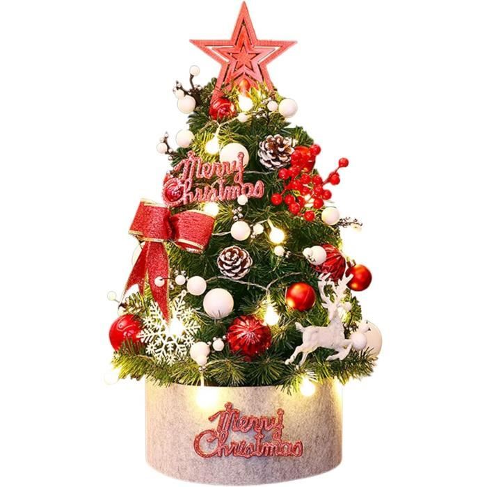 Mini Sapin De Noël Artificiel, Petit Sapin De Noël Éclairé Par Led