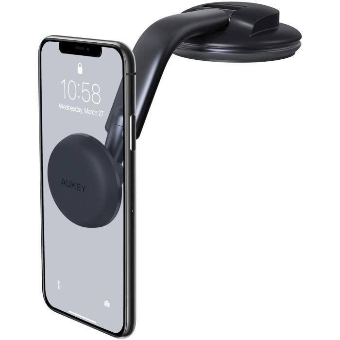 AUKEY Support Téléphone Voiture Magnétique Rotation à 360 Degrés Tableau de  Bord Support Voiture pour iPhone 12/ iPhone XS / 8/7 Plu - Cdiscount