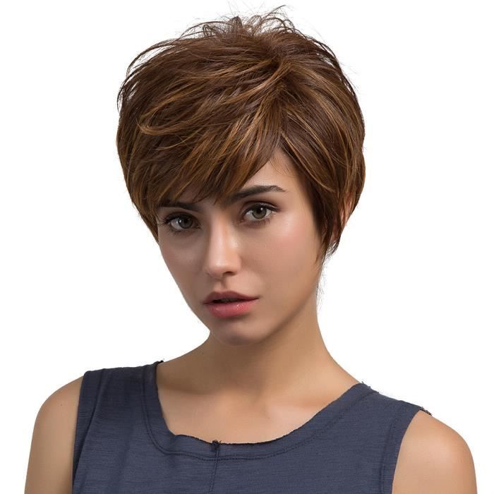 Perruque cheveux top courts femme