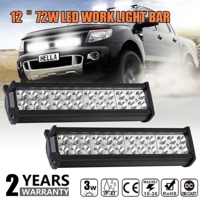 2X 300W Barra LED Phare de Travail Longue Portée Light Bar SUV Buggy L/'éclairage