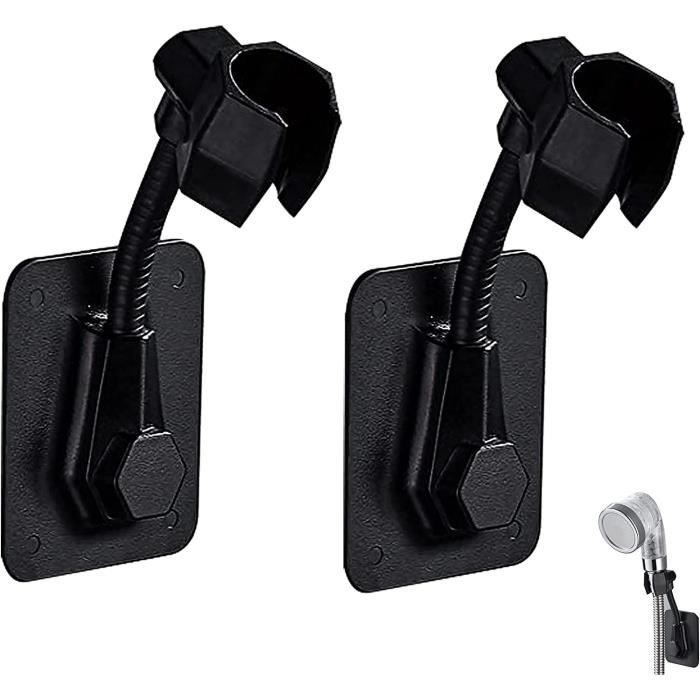 Lot De 2 Supports De Pommeau De Douche Sans Perçage - Ventouse Puissante - Réglable 360° - Pour Tête De Douche Ou Douchette Main - 7