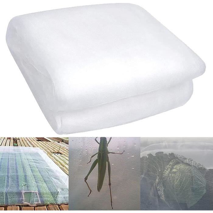Filet Anti-Insectes Potager 3x6m - Maille Fine Protection Contre Oiseaux Moustiques, Pour Légumes Fruits Fleurs