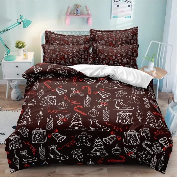 Housse De Couette 200x200 Cm ZZXHG Ourson 3D Jaune - Microfibre Douce - 3 Pièces Avec Taies 65x65 Cm