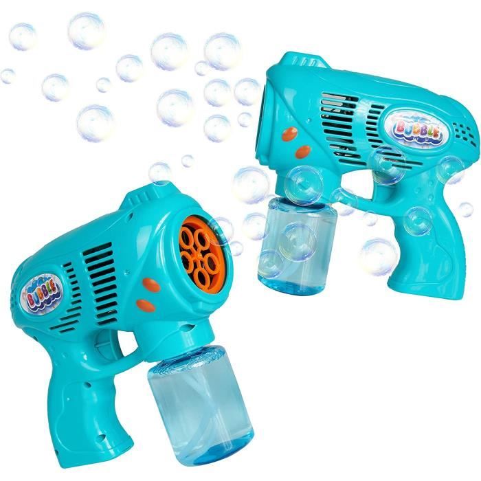 Pistolet à Bulles Enfant 2 Pièces - Forme Dauphin, Automatique - Safe Sans Soufflage - Pour Fêtes, Anniversaire