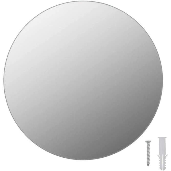 Miroir Mural Rond Lumineux LED - 40 Cm - 3 Tons De Lumière (blanc, Chaud, Jour) - Alimentation 12V - Verre Antidéflagrant - Pour Salon, Salle De Bain, Chambre