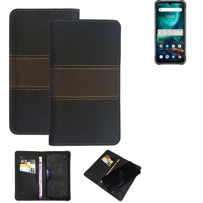HualuBro Coque pour UMIDIGI A9 Pro, Housse à Rabat en Retro PU Cuir Flip Cover Case Antichoc Magnétique Portefeuille Etui pour UMIDIGI A9 Pro Coque (Rouge