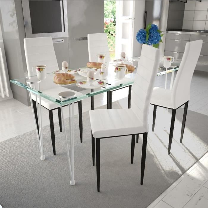 Table et Chaise à Manger  1 Table et 4 Chaises L 120 x 41 cm