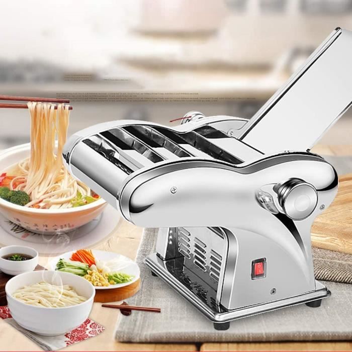 STTC Machine À Pâtes Électrique, Machine Pâtes Laminoir Pâtes Electric en Acier Inoxydable