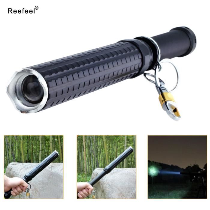 Lampe de poche Zoom Lampe de poche LED télescopique Base Bat