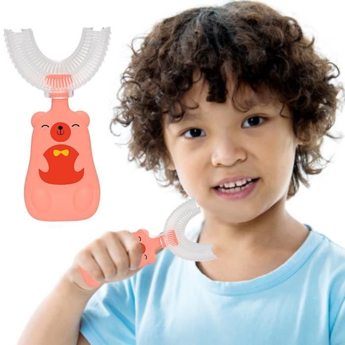 Brosse à dents en Silicone en forme de U pour enfants, nettoyage
