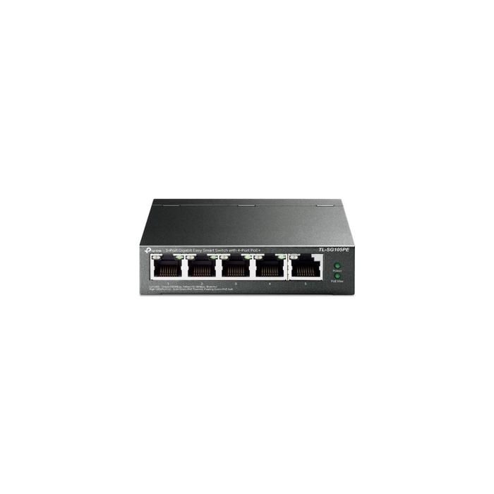 Switch Ethernet - TP-LINK - TL-SG105PE - 5 Ports Gigabit - 4 Ports PoE+ - Boîtier Métallique Compact