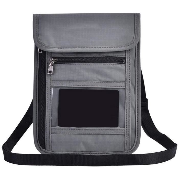 Pochette De Voyage Anti-RFID | Protection Contre Le Vol électronique | Multi-compartiments, Noir, Discrète