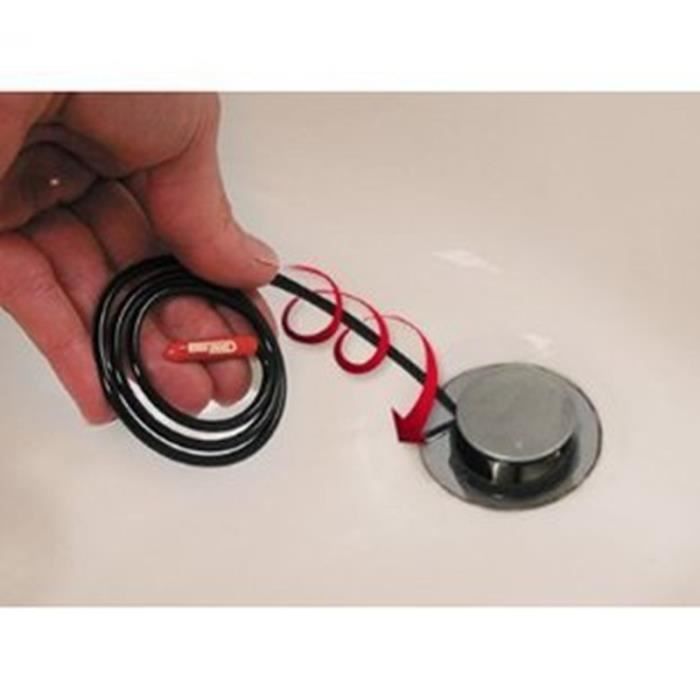 2 Pcs Ensemble Noir Deboucher Evier Cheveux Baignoire Vidange