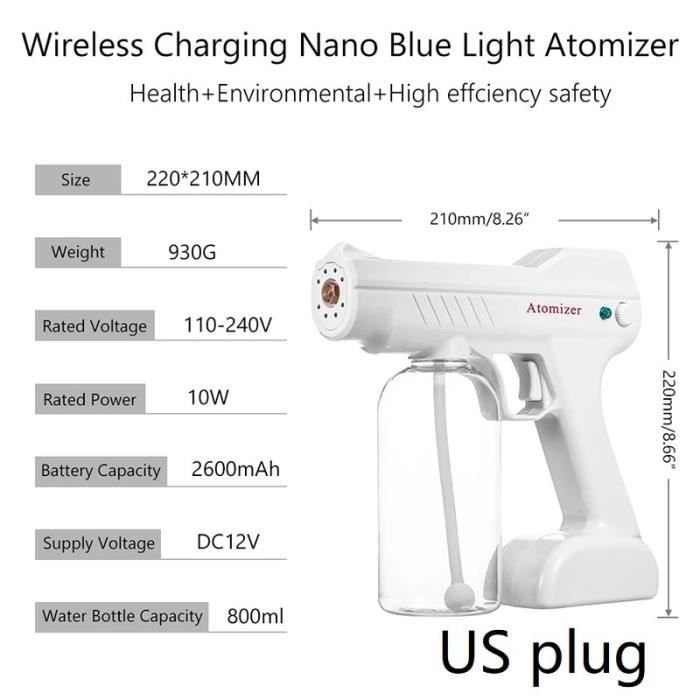 Pulvérisateur Portable Sans Fil 300ml - Brumisateur Pour Désinfectant, Intérieur Voiture, Maison - Rechargeable USB-C, 2000mAh - 3