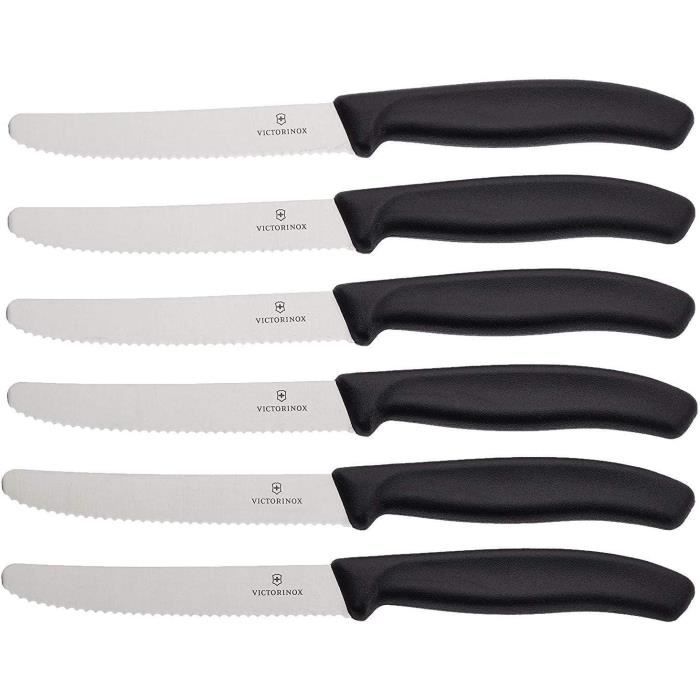 Set De Couverts Victorinox Classic – 24 Pièces En Acier Inox 18/10, Manches Noirs, Pour 6 Personnes - 5