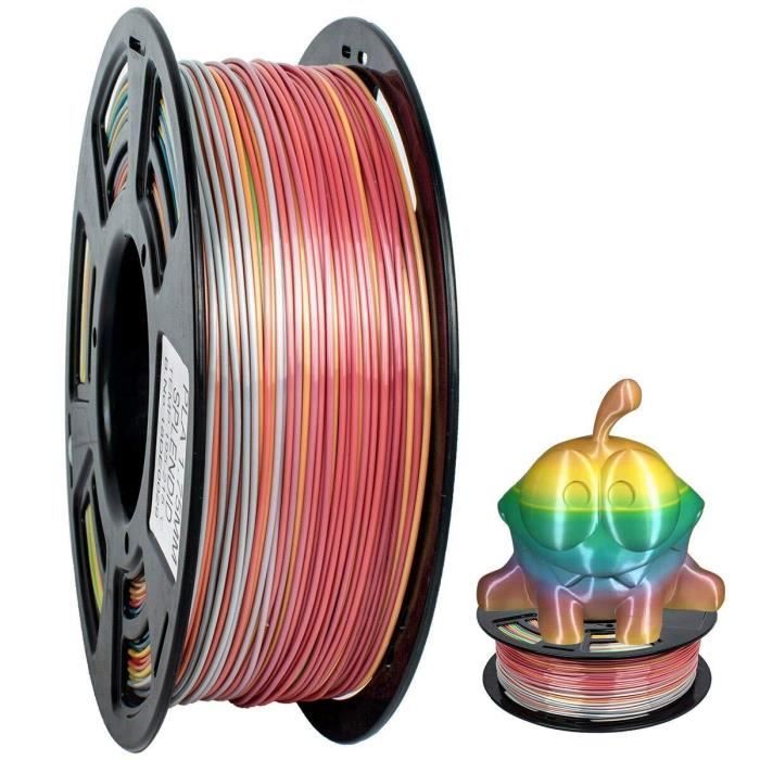 Geeetech Pla Filament 1 75mm Multicolor 3d Printer Filament Pla 1kg Spool Rainbow Color Prix Pas Cher Cdiscount